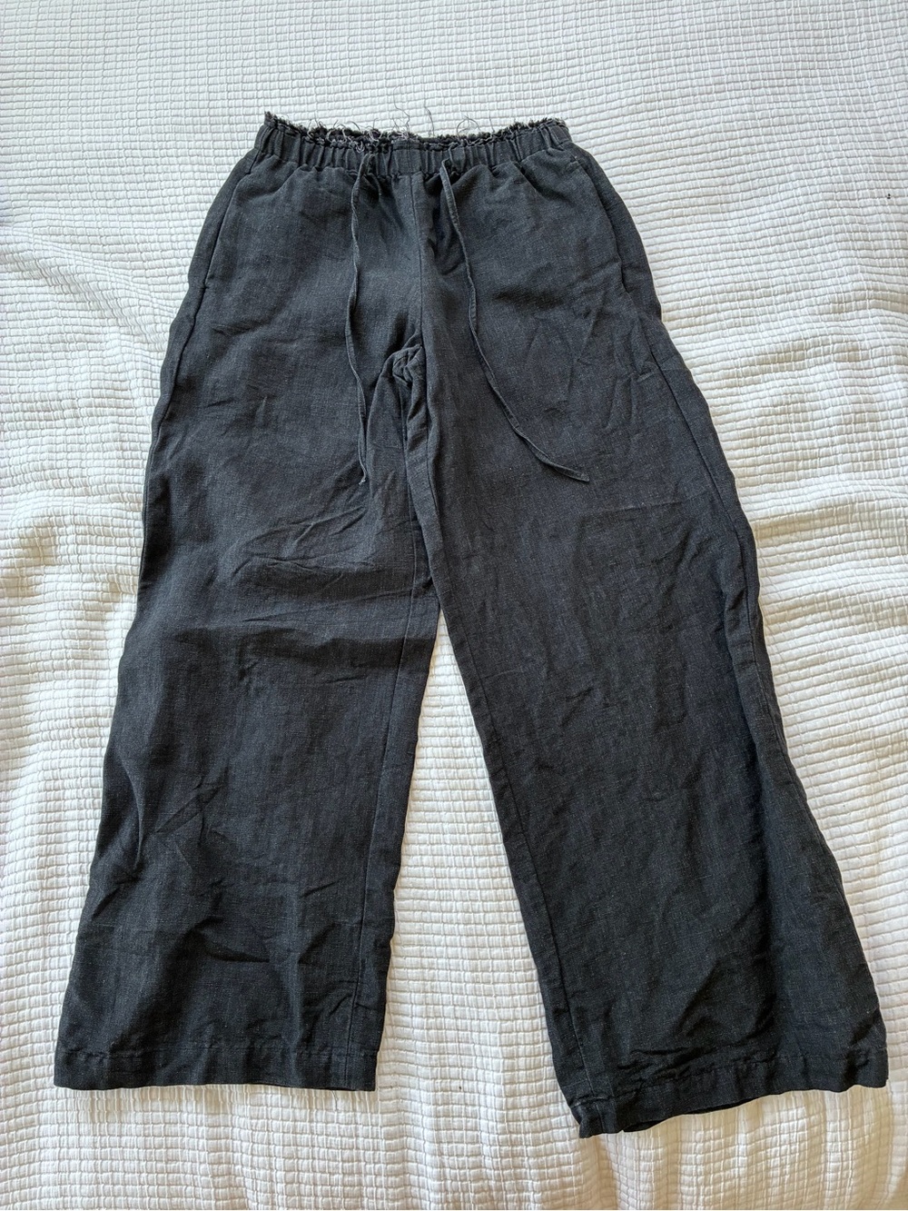 Massimo Dutti Wide Leg Drawstring Pants Size 36